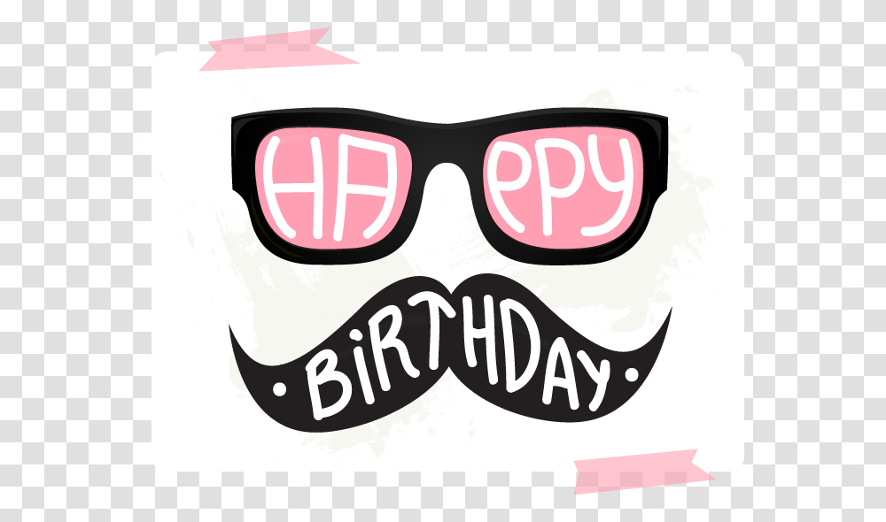 Download Beard Vector Wish Greeting To Birthday Cake Clipart Clip Art, Label, Text, Glasses, Accessories Transparent Png