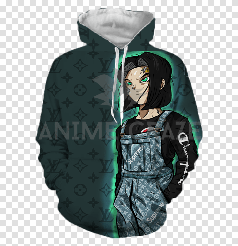Download Beast Android 17 Hoodie Arrow And The Flash Edgy Anime Hoodies, Clothing, Sweatshirt, Sweater, Coat Transparent Png