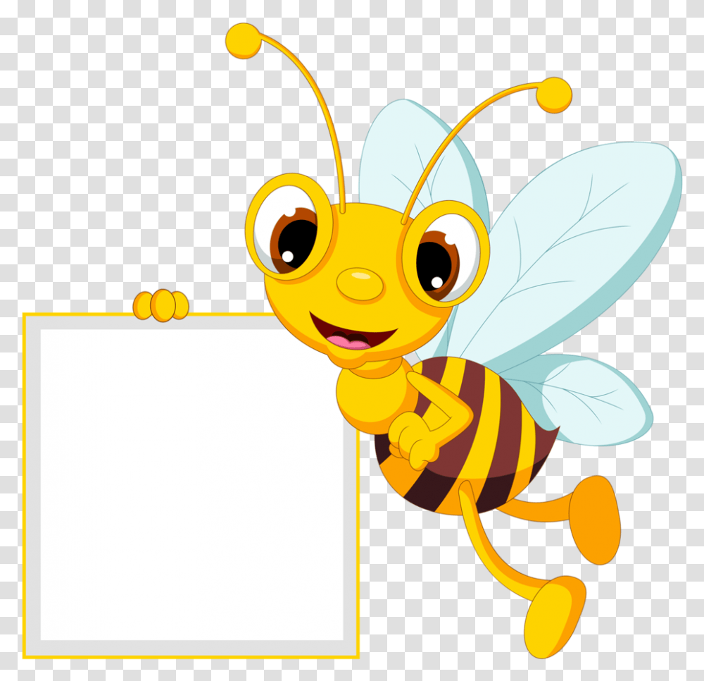 Download Bee Clipart Border Background Image Background Bee Clipart, Honey Bee, Insect, Invertebrate, Animal Transparent Png