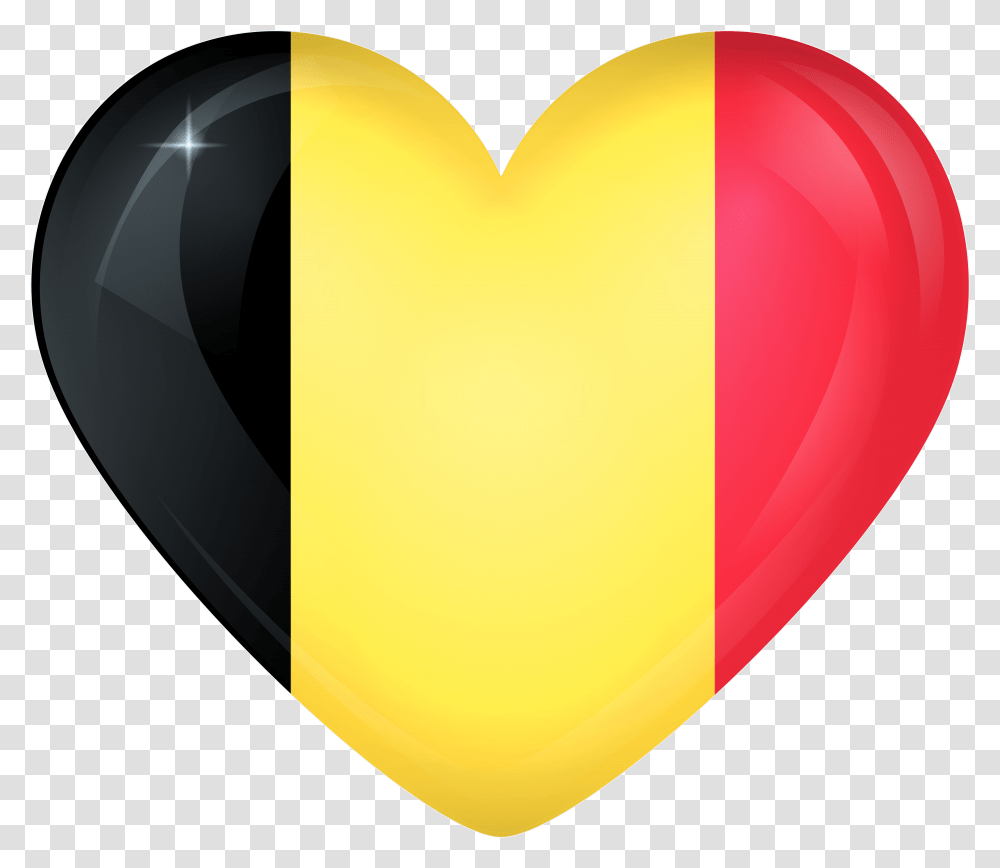 Download Belgium Flag Heart Heart, Balloon, Pillow, Cushion Transparent Png