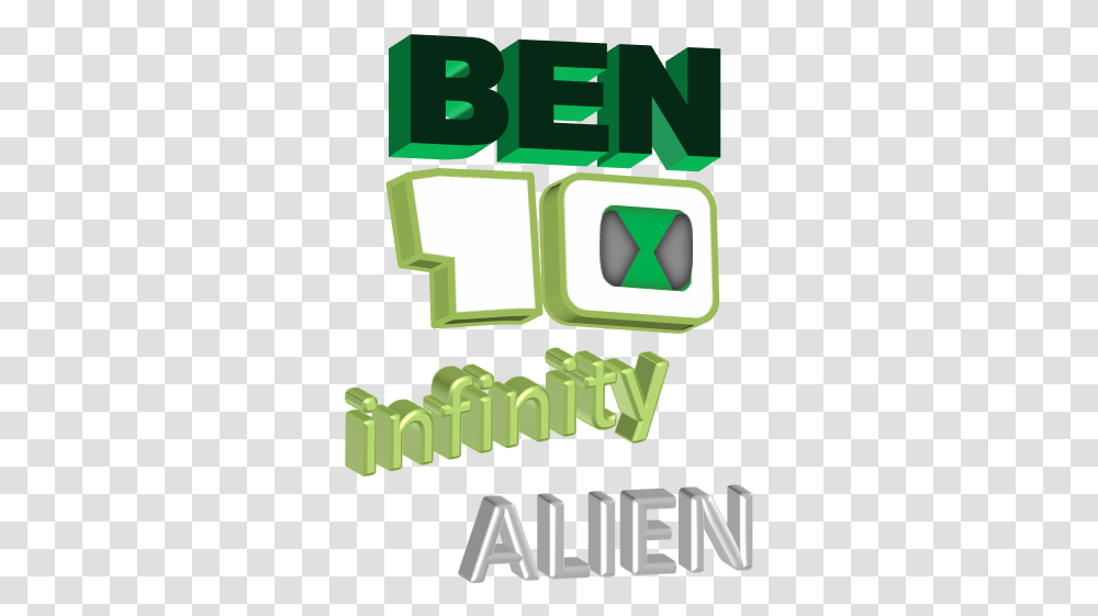 Download Ben 10 Infinity Alien Logo Vertical, Green, Text, Number, Symbol Transparent Png