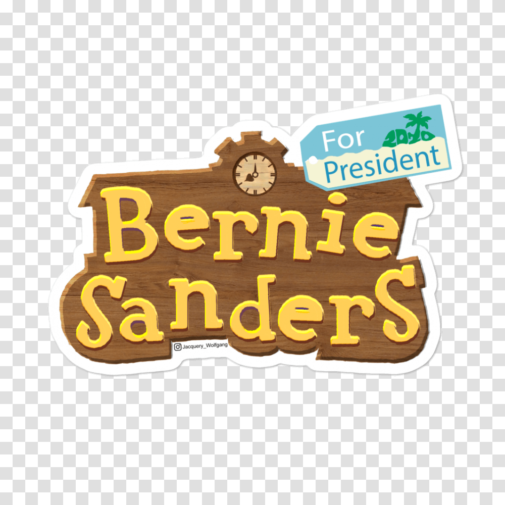 Download Bernie Sanders For President 2020 Animal Crossing Logo Animal Crossing New Horizon, Symbol, Text, Word, Label Transparent Png