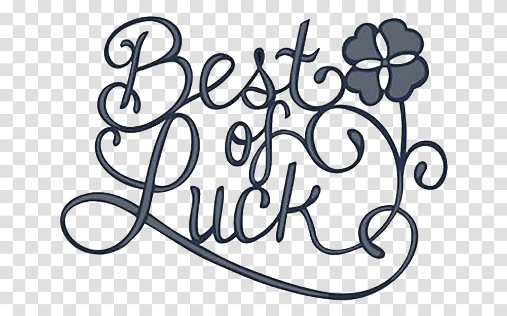 Download Best Of Luck File Best Of Luck Design, Calligraphy, Handwriting, Alphabet Transparent Png