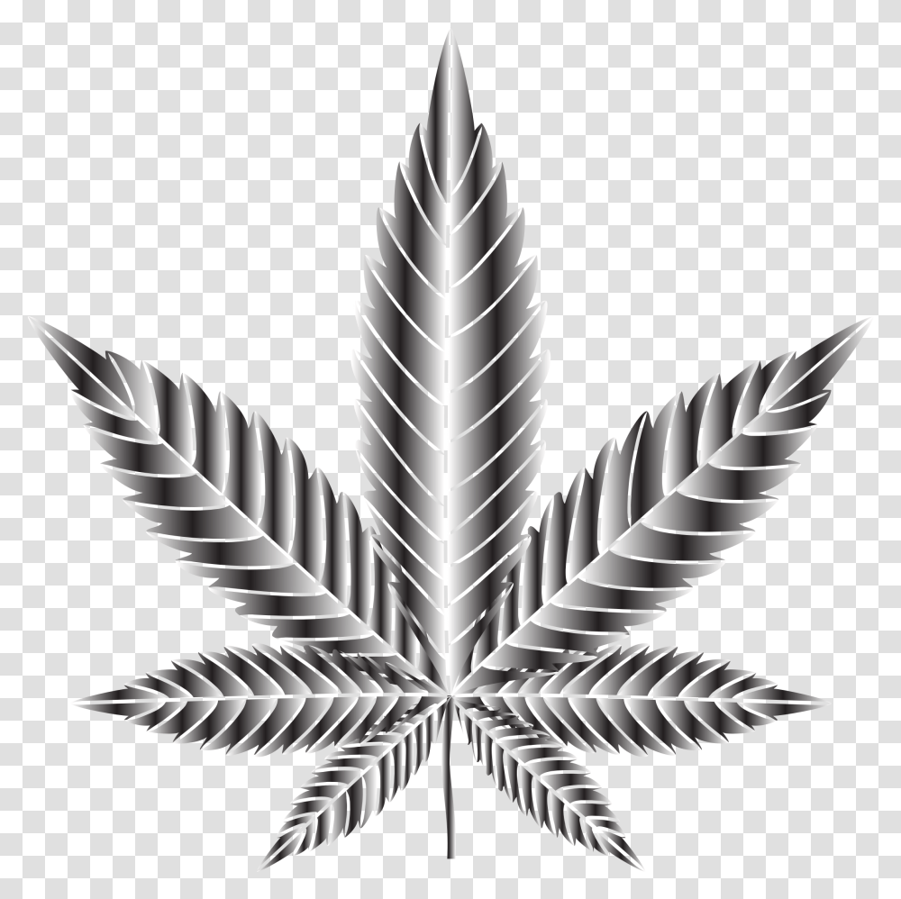 Download Big Image Cannabis, Leaf, Plant, Aluminium, Veins Transparent Png