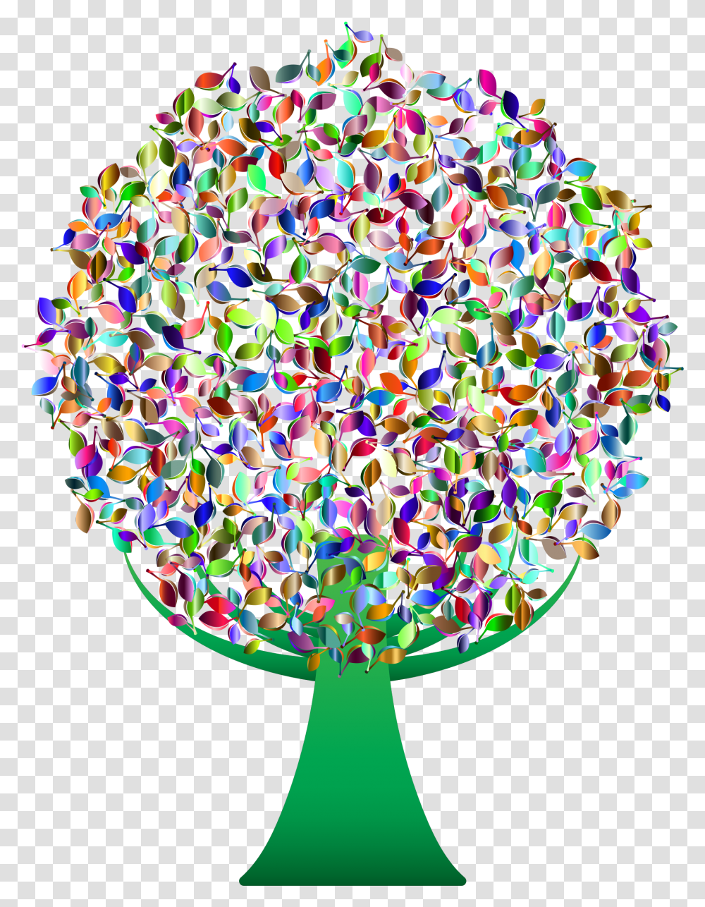 Download Big Image Tree Abstract Background Image Abstract Tree Of Food, Paper, Confetti Transparent Png