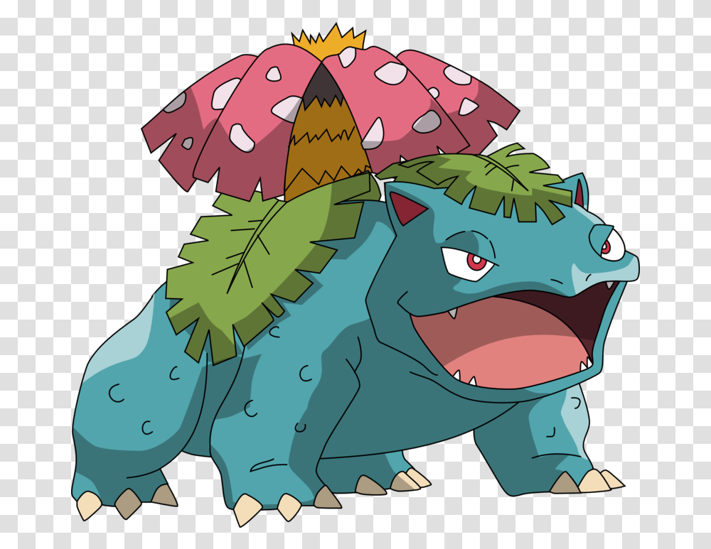 Download Big Loud And Full Of Staying Power Bulbasaur Pokemon Venusaur, Art, Animal, Reptile, Plant Transparent Png