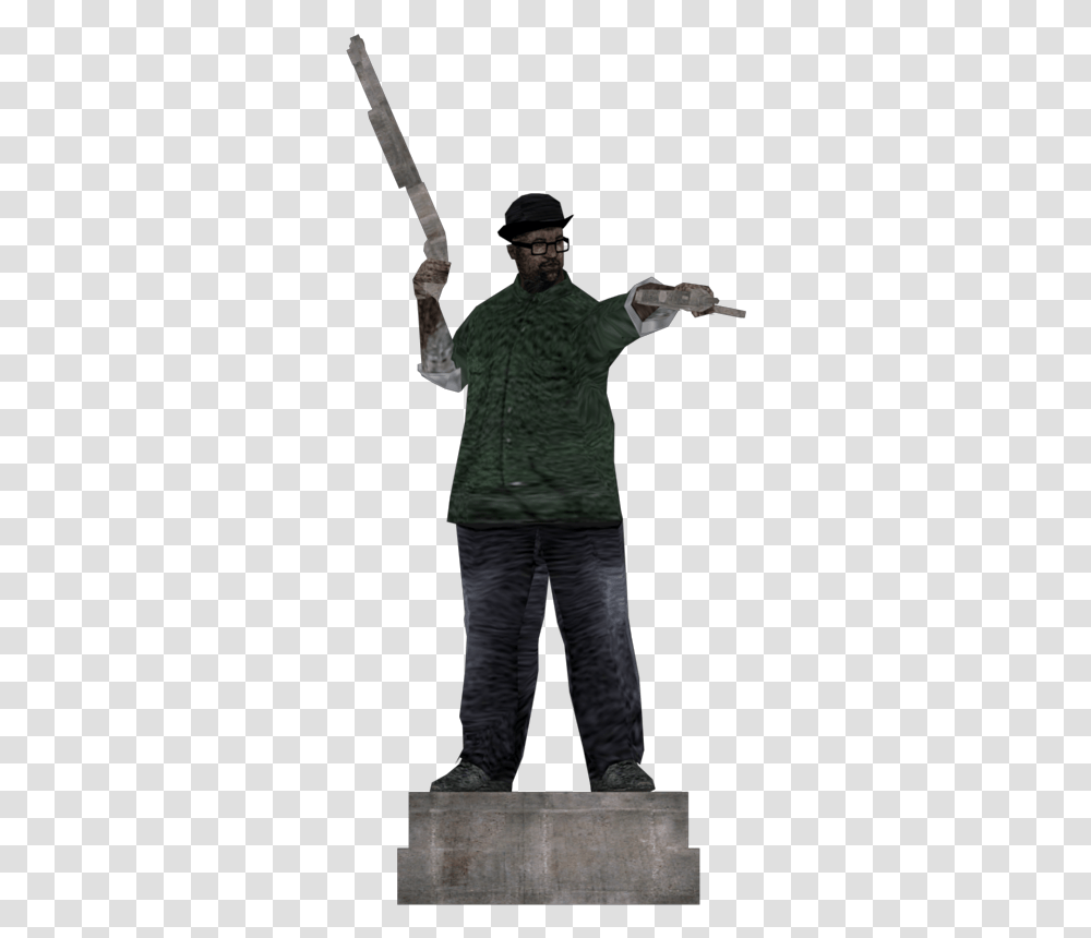 Download Big Smoke Black And Big Smoke, Person, Clothing, Bow, Sleeve Transparent Png