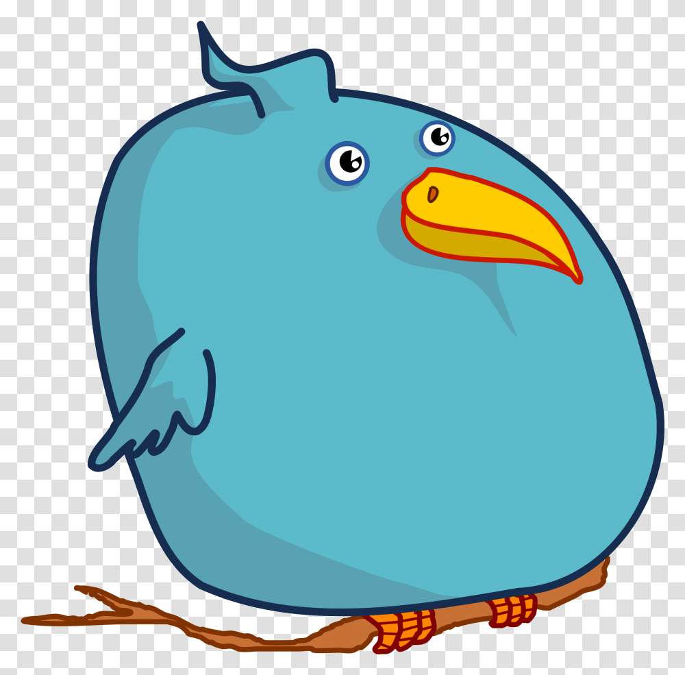 Download Bird Clipart Cartoon Blue Fat Bird Hd Fat Bird Clip Art, Beak, Animal, Outdoors, Nature Transparent Png