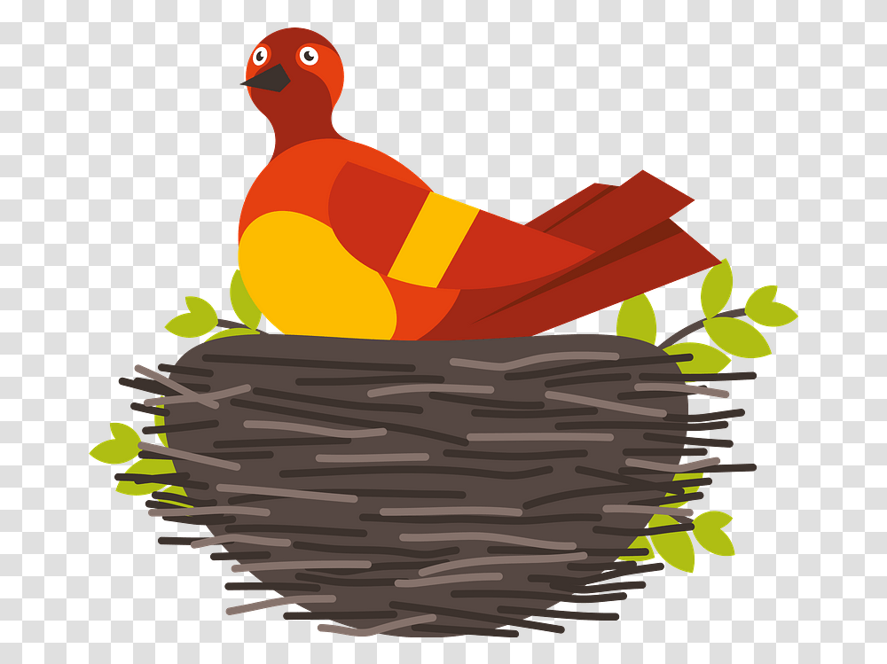 Download Bird In The Nest Clipart Illustration, Animal, Bird Nest, Basket, Graphics Transparent Png