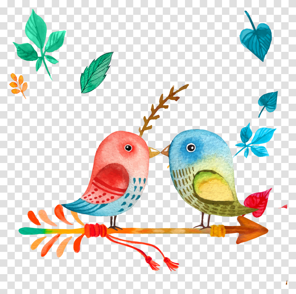 Download Bird Painting Cartoon Transprent Free Background Watercolor Arrow Clipart, Animal, Bluebird, Jay, Floral Design Transparent Png