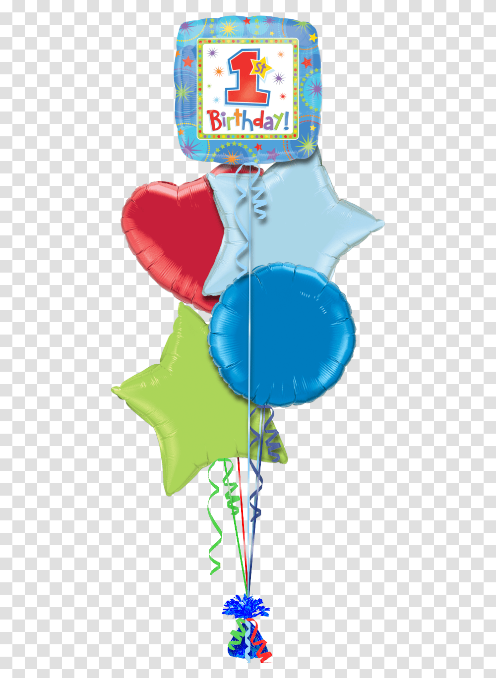 Download Birthday Boy Images 1st Birthday Balloon Background Transparent Png