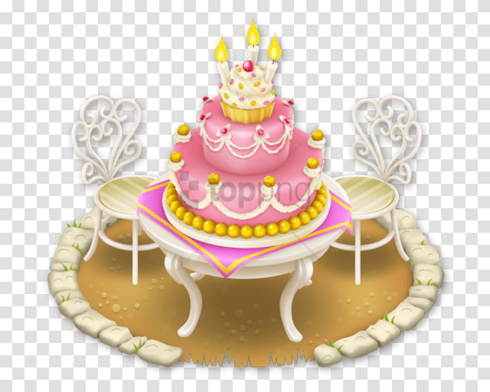 Download Birthday Cake Hay Day Birthday Cake Image Cake Birthday Hay Day, Dessert, Food, Icing, Cream Transparent Png