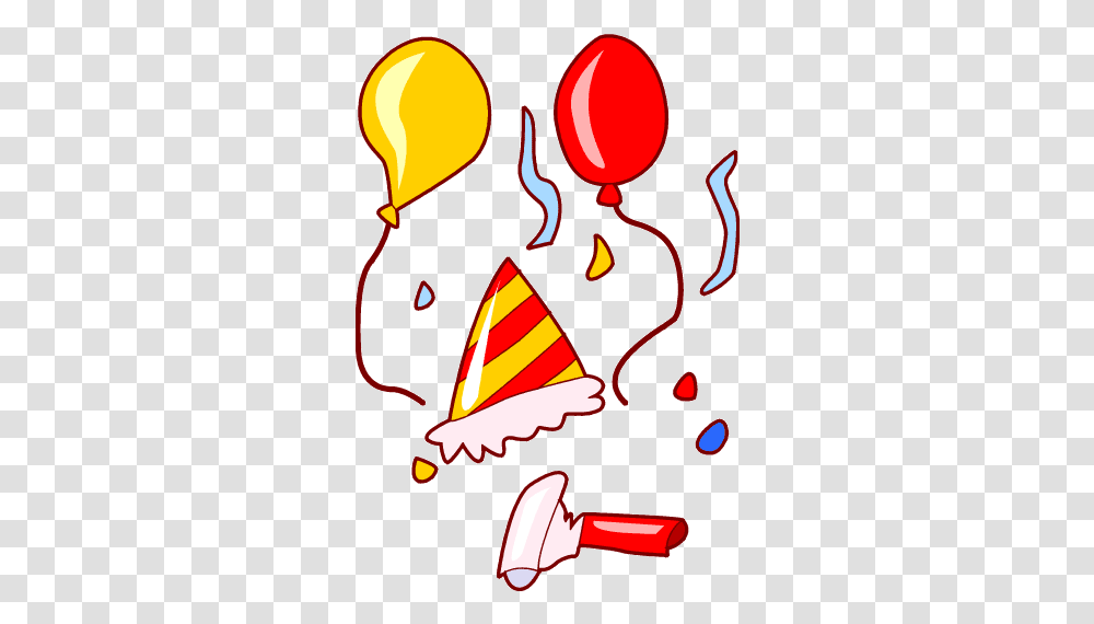 Download Birthday Clip Art Free Clipart Of Cake Party Accessories Clipart, Ball, Balloon, Graphics, Hat Transparent Png