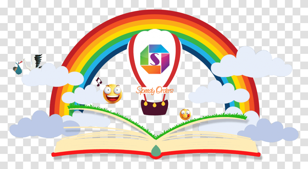 Download Birthday Emoji Clipart Rainbow, Transportation, Vehicle, Graphics, Hot Air Balloon Transparent Png