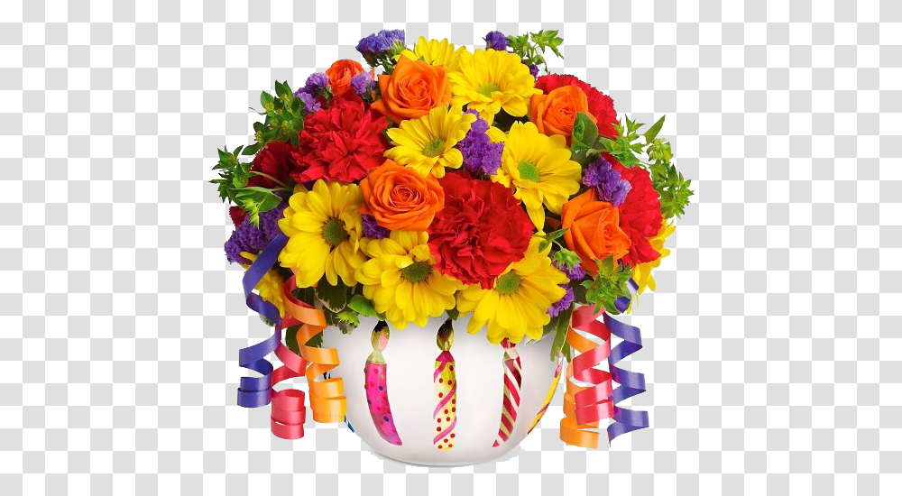 Download Birthday Flowers Bouquet File Flower As Birthday Gift, Plant, Blossom, Flower Bouquet, Flower Arrangement Transparent Png