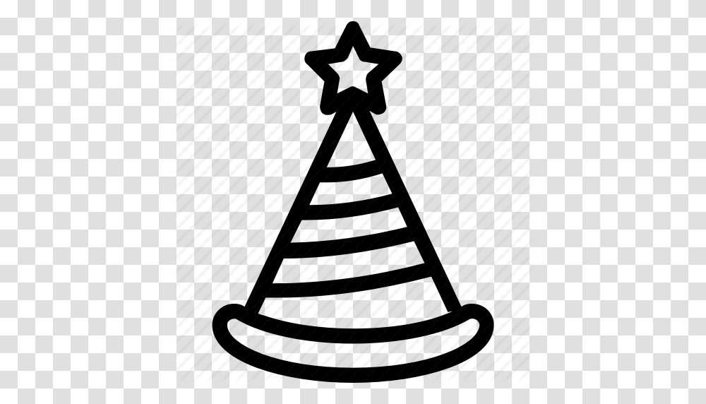 Download Birthdaycap Outline Clipart Birthday Party Clip Art, Cone, Triangle, Piano, Leisure Activities Transparent Png