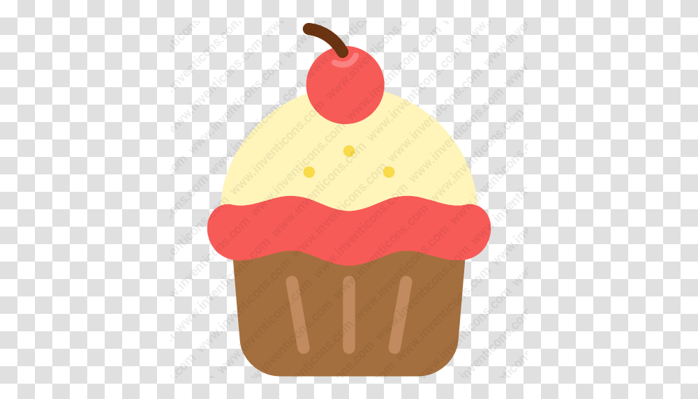 Download Birthdaycupcakedessertmuffn Inventicons, Cream, Food, Creme, Muffin Transparent Png