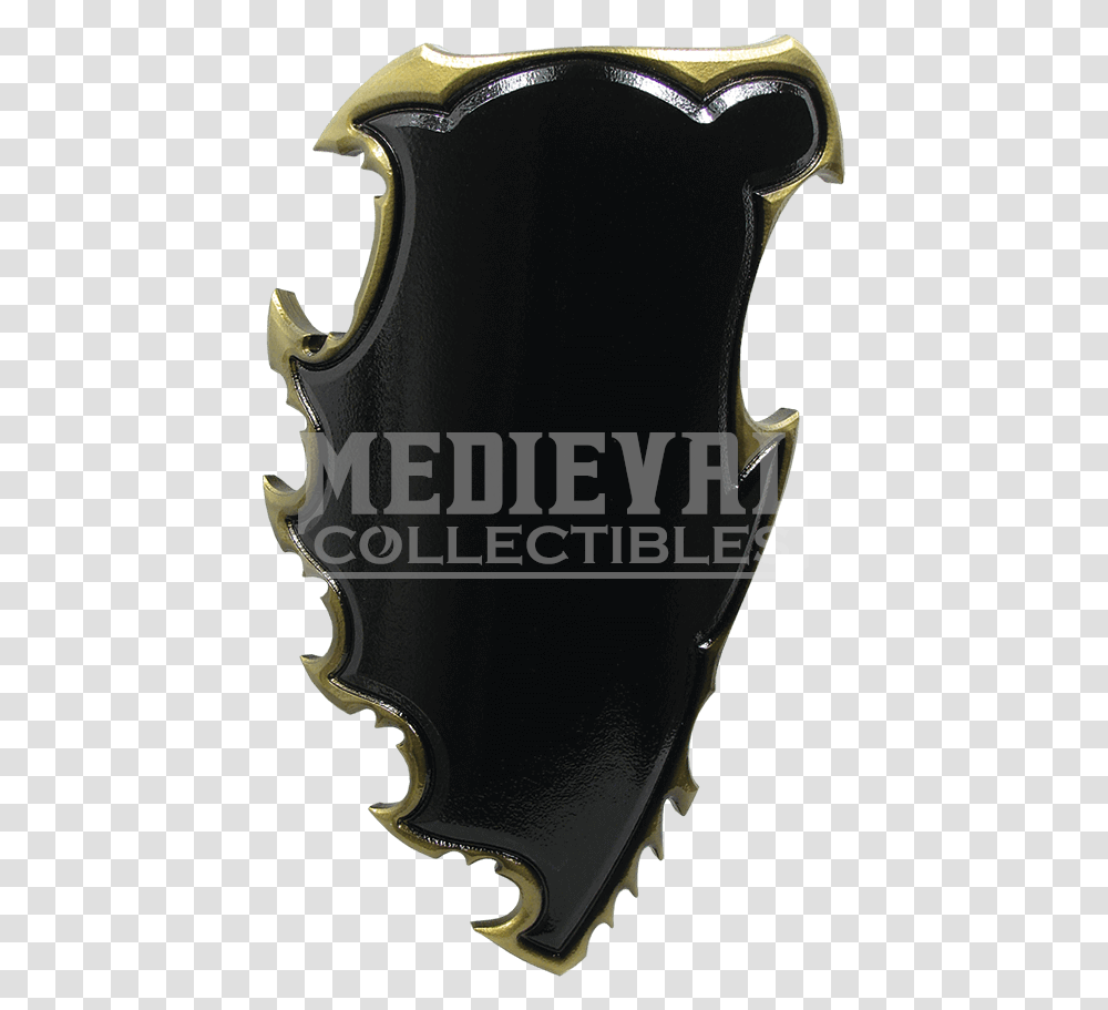 Download Black And Gold Chaos Larp Battle Shield Shield Shield, Logo, Symbol, Word, Label Transparent Png