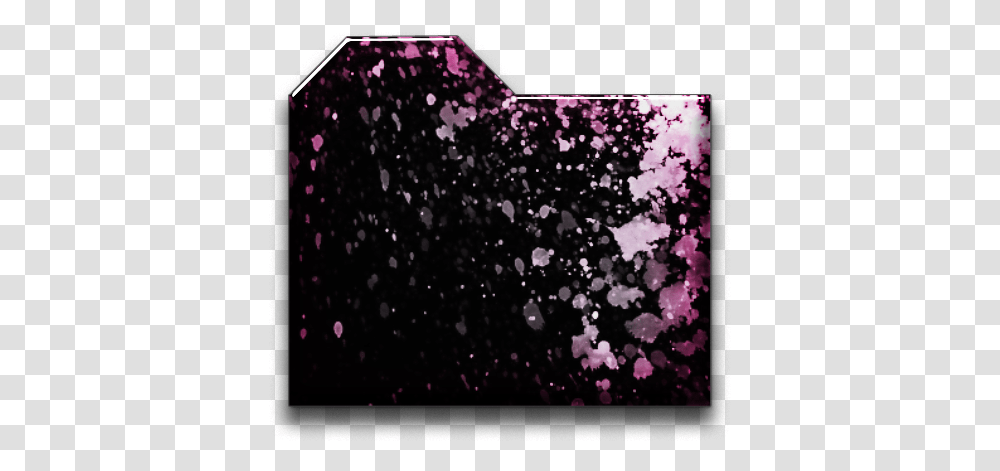 Download Black And Pink Folder Icons Icon Image With Girly, Paper, Rug, Confetti, Petal Transparent Png