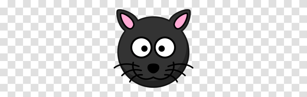Download Black And White Cat Cartoon Clipart Cat Kitten Clip Art, Mammal, Animal, Stencil Transparent Png