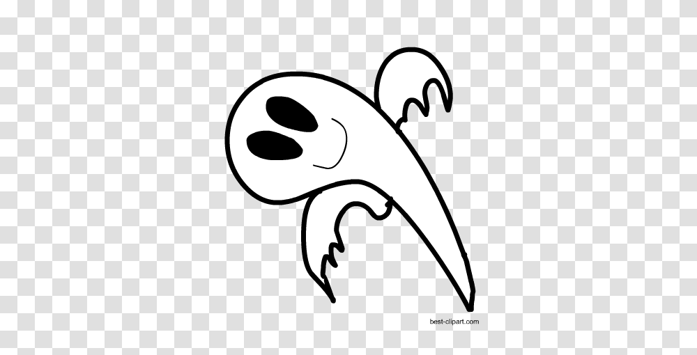 Download Black And White Cute Ghost Clip Art Clip Art Line Art, Animal, Mammal, Mustache, Wildlife Transparent Png