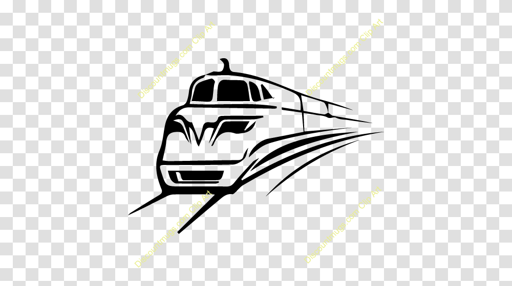 Download Black And White Image Of A Train Clipart Train Rail, Plot, Diagram, Outdoors Transparent Png