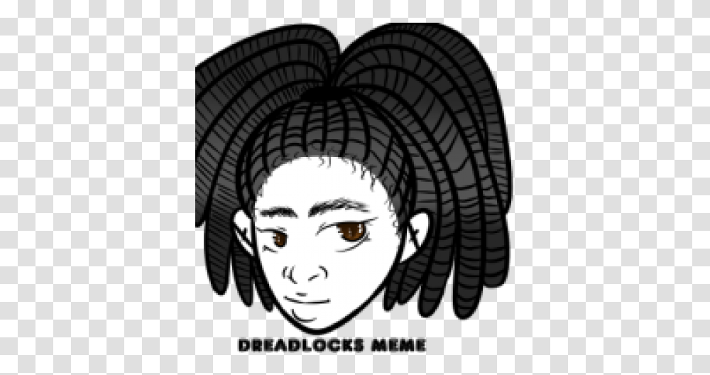 Download Black Cartoon With Dreads Illustration, Person, Human, Face, Head Transparent Png