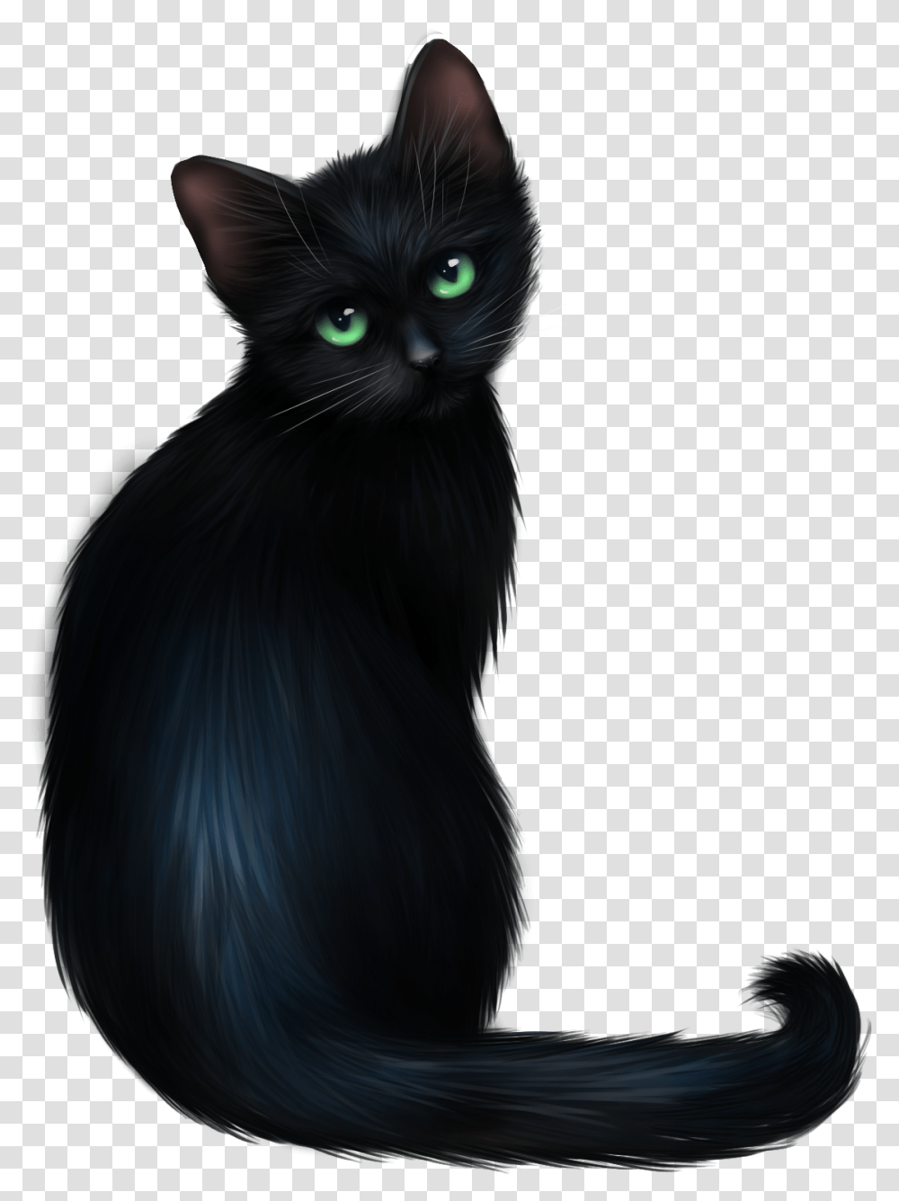 Download Black Cat Clipart Animal Black Cat Full Black Cat, Pet, Mammal,  Transparent Png