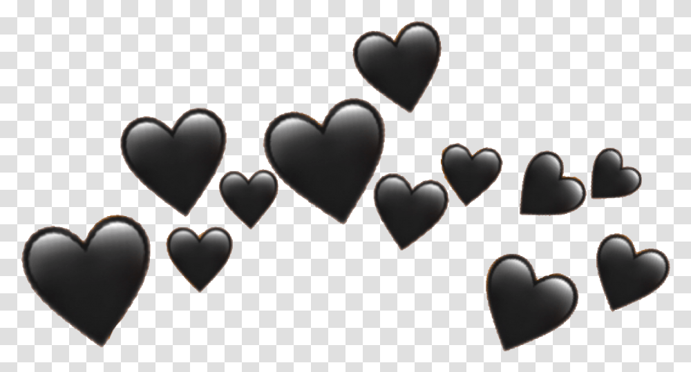 Download Black Heart Emoji Love Emoji, Cushion, Pillow, Interior Design, Indoors Transparent Png