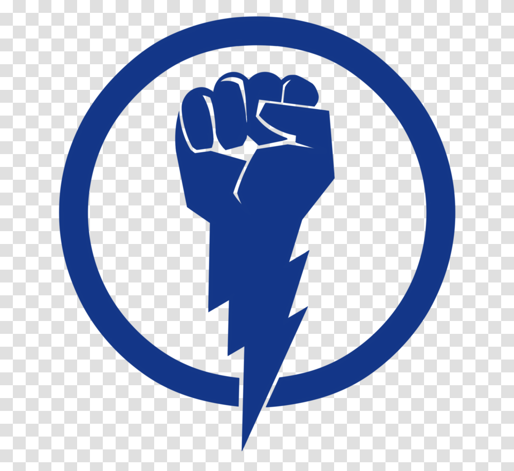 Download Black Lightning Dc Logo Image With No Dc Comics Black Lightning Logo, Hand, Fist Transparent Png