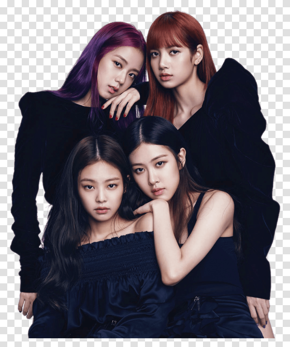 Download Black Pink Images Blackpink, Person, People, Female, Face Transparent Png