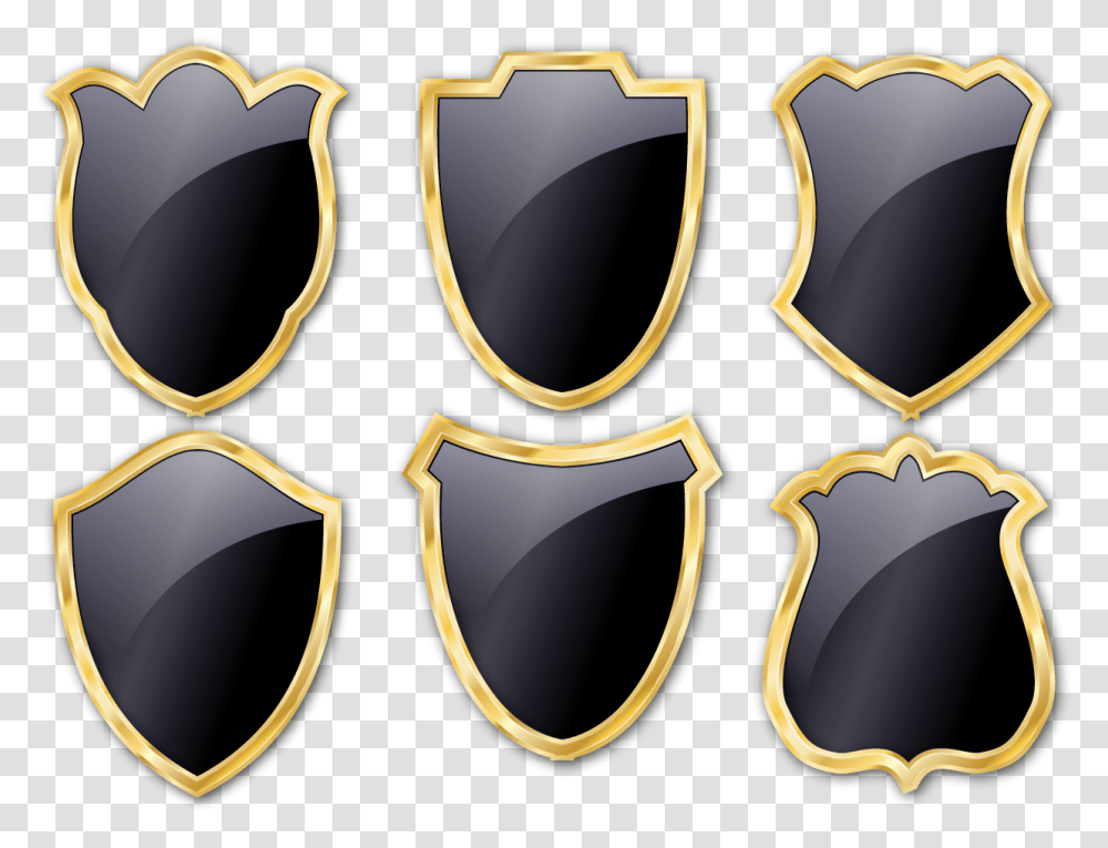 Download Black Shield Gold Metallic Free Image Black And Goldshield, Armor Transparent Png