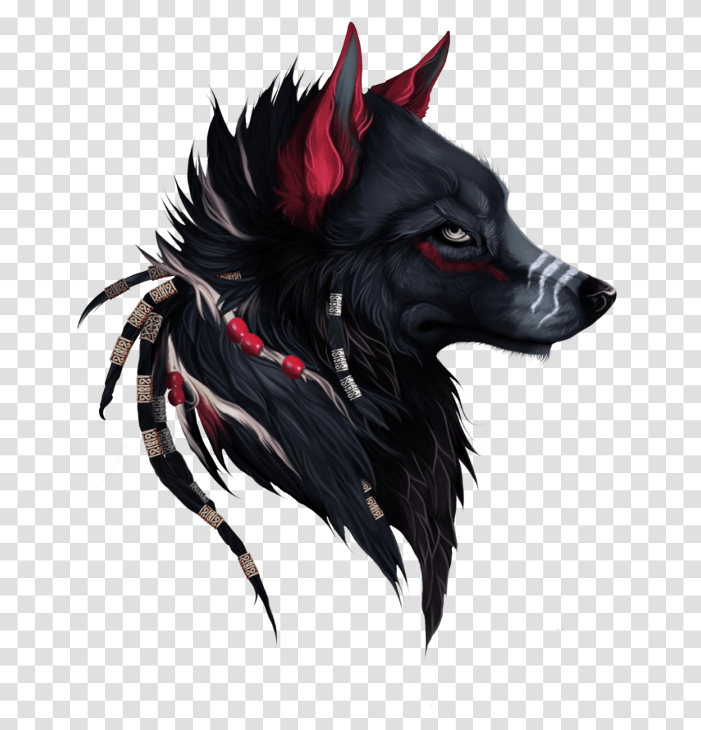 Download Black Wolf Black And Red Wolf, Mammal, Animal, Horse, Pet Transparent Png