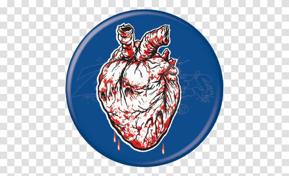 Download Bleeding Heart Zombie Button Illustration, Hand, Fist, Chicken, Poultry Transparent Png
