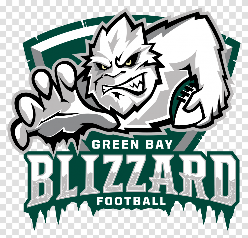 Download Blizzard Drop Season Finale In Green Bay Blizzard Football Logo, Graphics, Art, Paper, Text Transparent Png