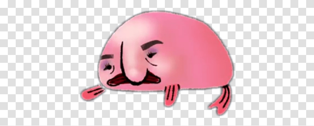 Download Blobfish Sticker Cartoon, Clothing, Apparel, Head, Hat Transparent Png