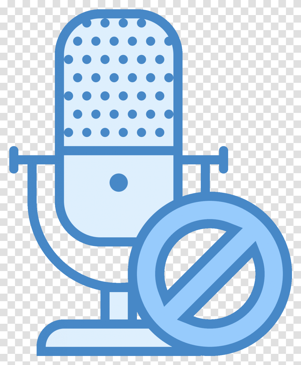 Download Block Microphone Icon Microphone With A Line Mute Mic Clipart, Security, Medication, Pill Transparent Png