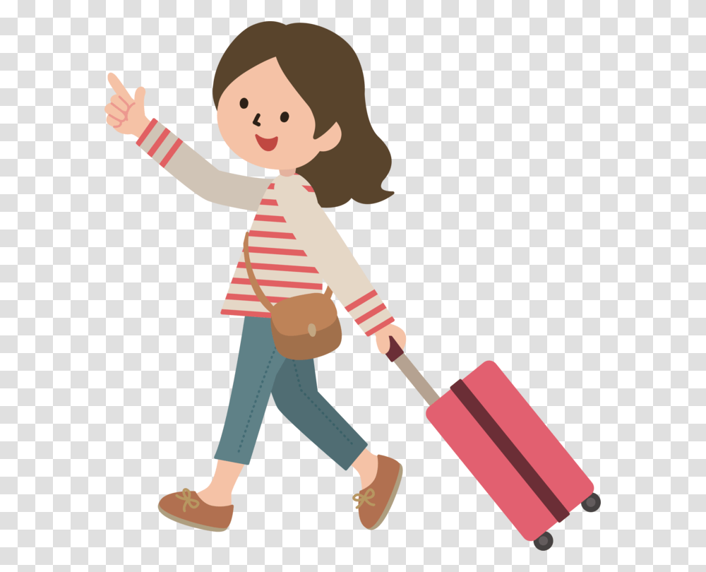 Download Blog Cartoon, Person, Human, Luggage, Girl Transparent Png