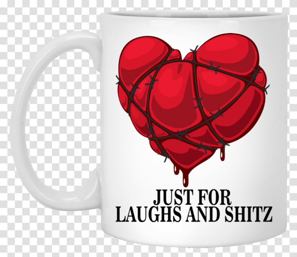 Download Bloody 11 Oz Heart Wrapped In Barbed Wire, Coffee Cup Transparent Png