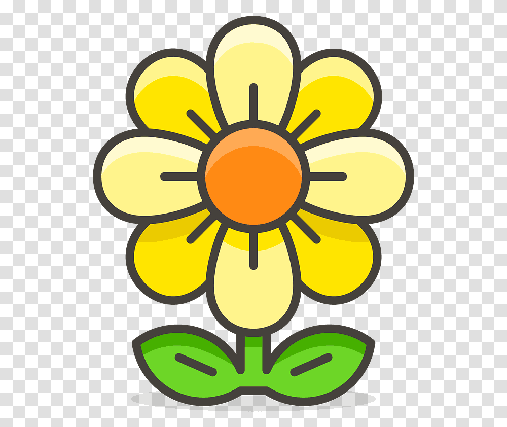 Download Blossom Emoji Clipart Vector Graphics Hd Gerbera Daisy Black And White Clipart, Plant, Flower, Pattern, Daisies Transparent Png