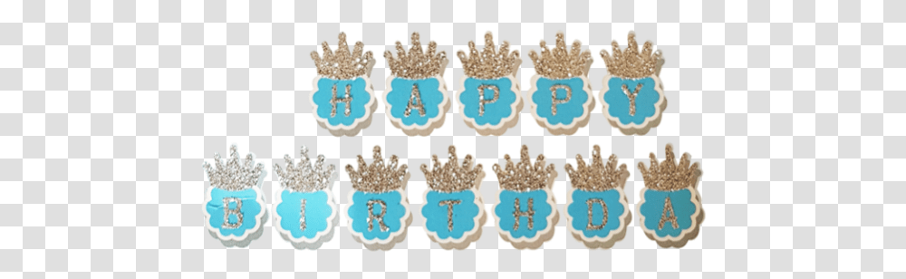 Download Blue And Silver Happy Birthday Banner Royal Icing, Birthday Cake, Dessert, Food, Applique Transparent Png