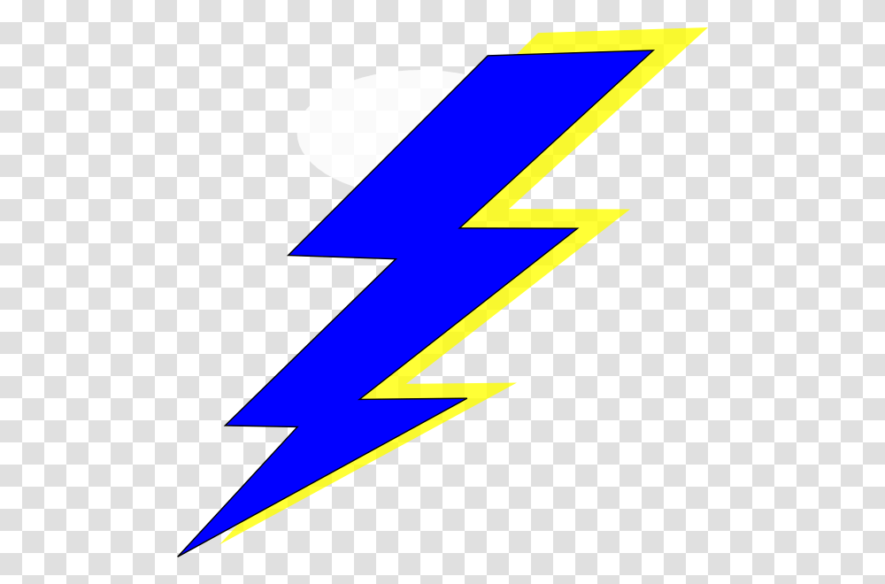 Download Blue And Yellow Lightning Bolt Full Size Thunder, Logo, Symbol, Trademark, Text Transparent Png