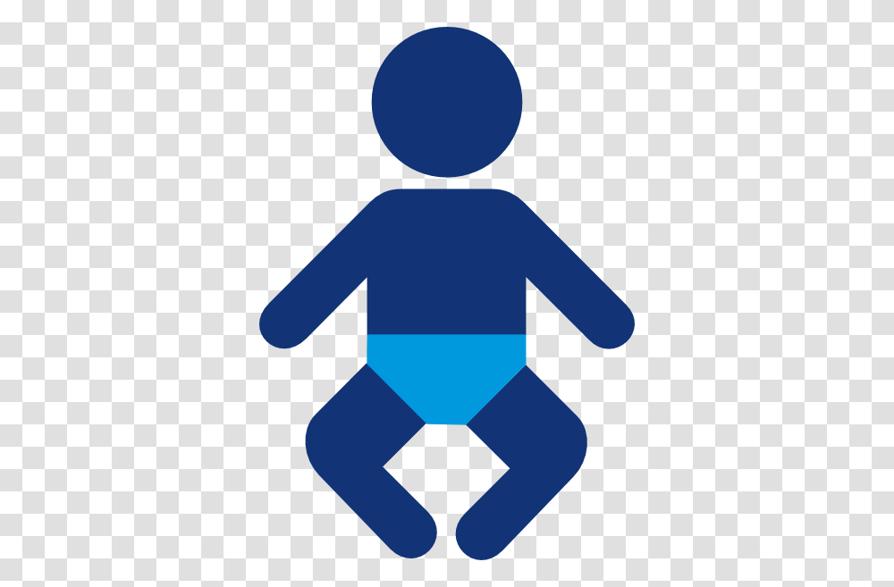 Download Blue Baby Boy Silhouette Clipart, Sign, Logo, Trademark Transparent Png