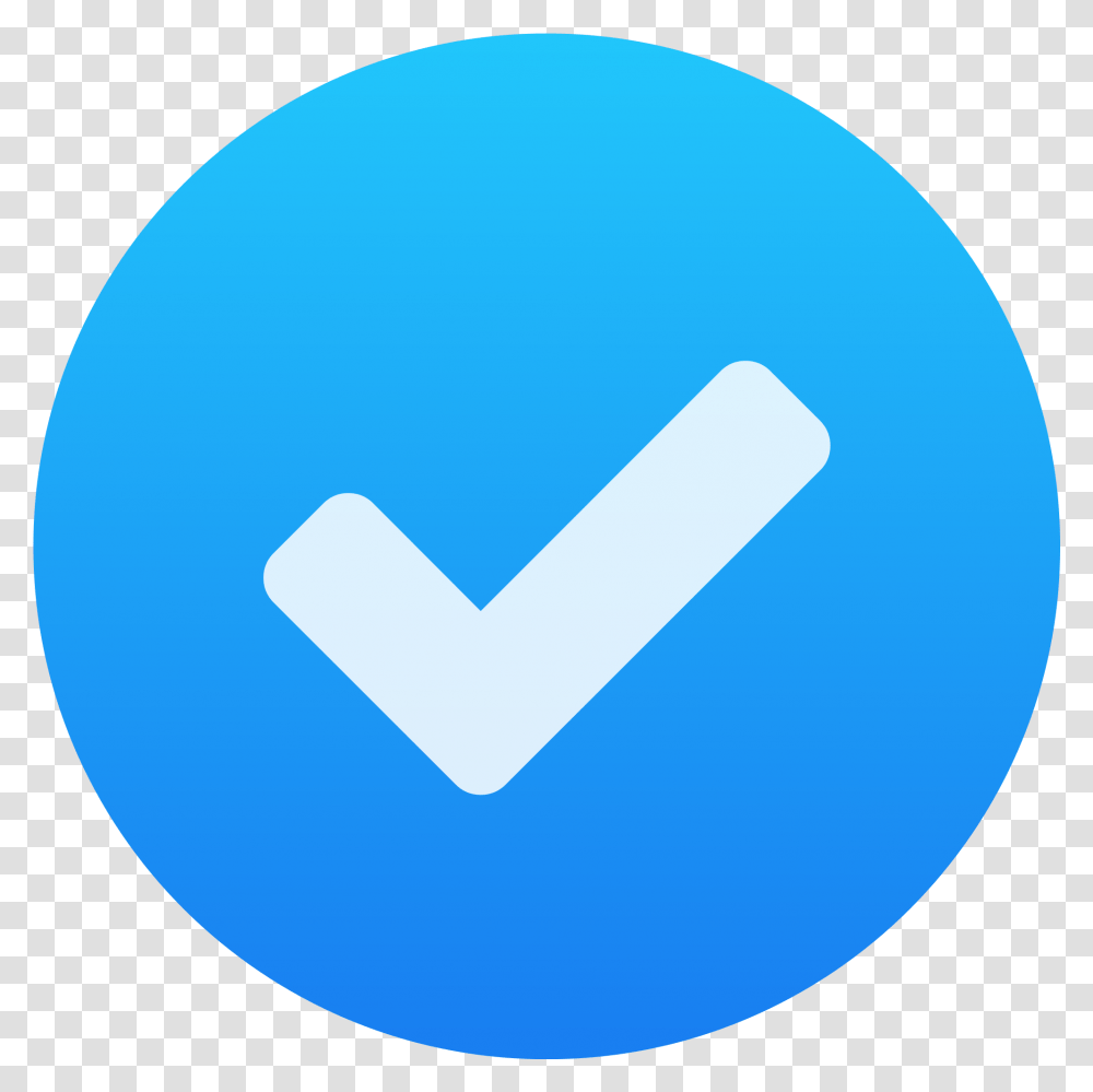 Download Blue Check Mark Circle Uokplrs Blue Circle Check Mark, Text, Balloon, Word, Network Transparent Png