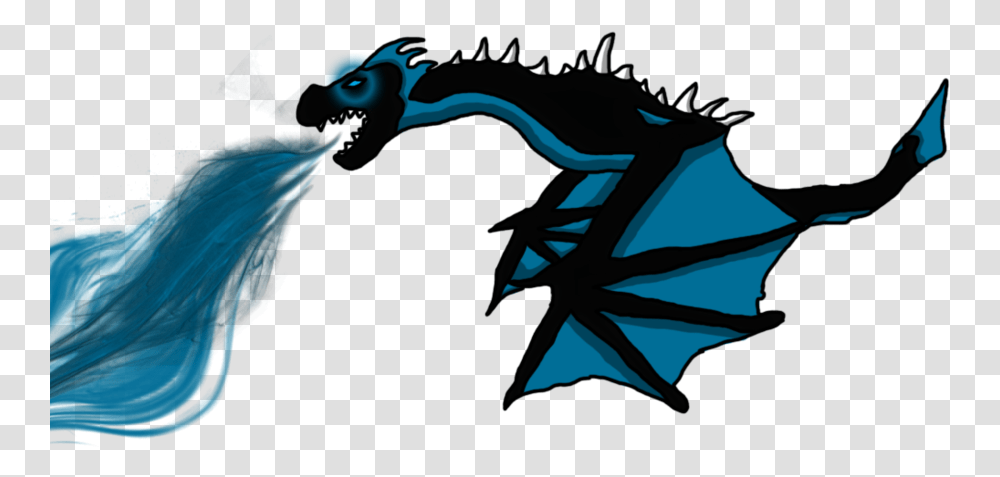 Download Blue Dragon Clipart Scary Fire Blue Dragon, Bird, Animal, Person, Human Transparent Png