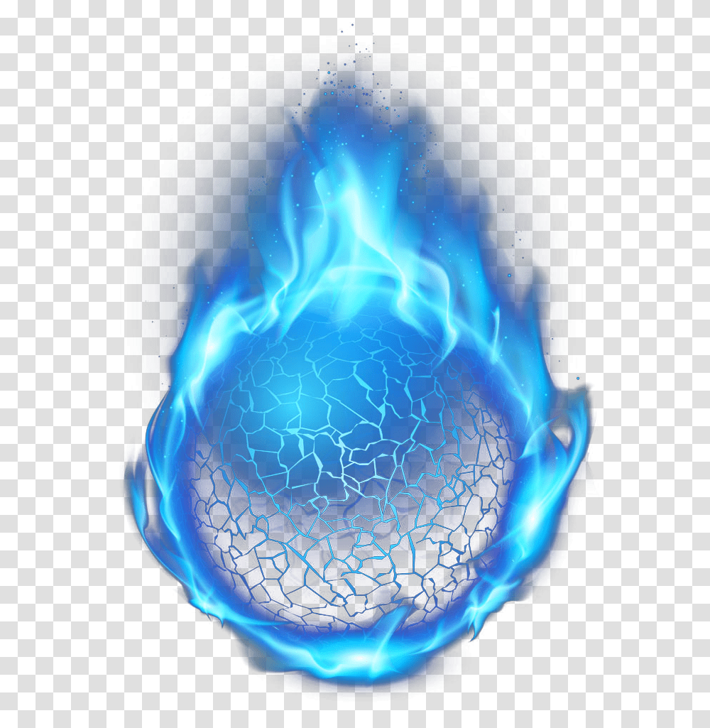 Download Blue Fire Fire Ball Hd, Sphere, Pattern, Fractal, Ornament Transparent Png