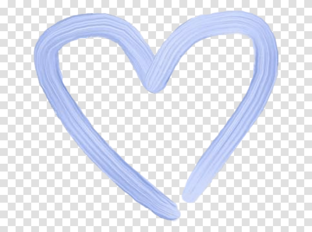 Download Blue Heart Tint Paint Aesthetic Draw Blue Paint Heart Aesthetic, Hose, Knot Transparent Png