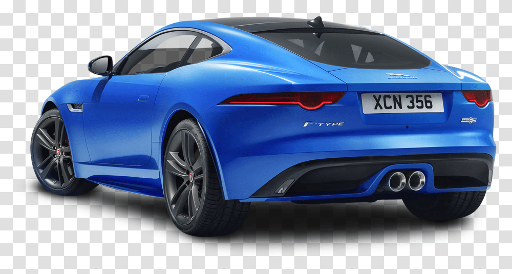 Download Blue Jaguar F Type Back View Car Image For Free Jaguar F Type Blau, Vehicle, Transportation, Automobile, Sports Car Transparent Png