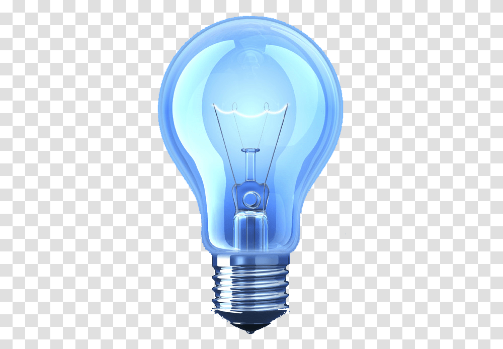 Download Blue Light Lamp Lighting Incandescent Bulb Clipart Blue Light Bulb, Lightbulb Transparent Png
