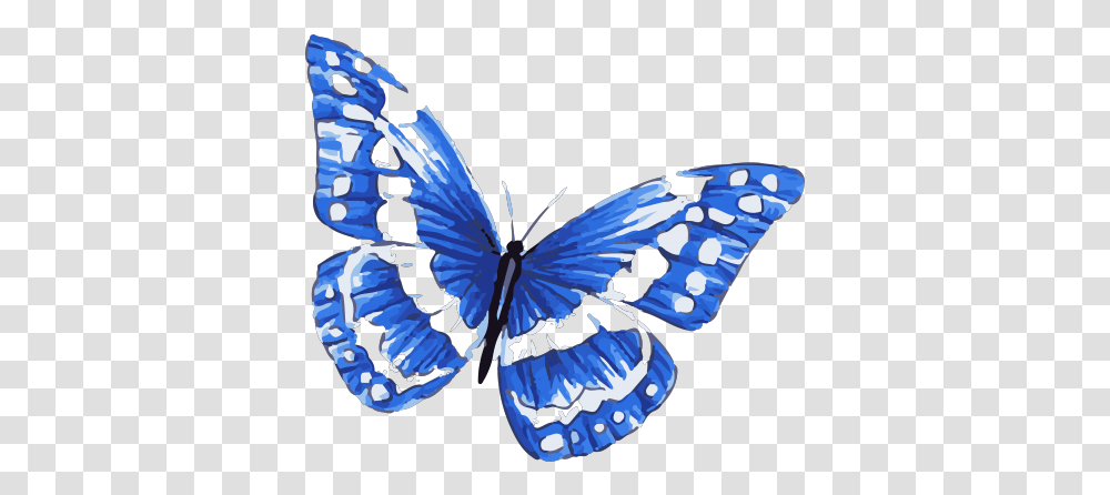 Download Blue Morpho Butterfly Tattoo In Watercolor Art With White With Blue Butterfly, Insect, Invertebrate, Animal, Pattern Transparent Png